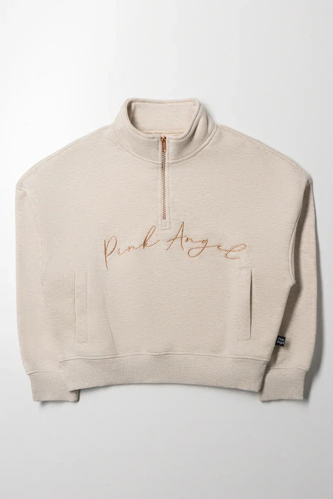 Quarter Zip Tracktop Natural