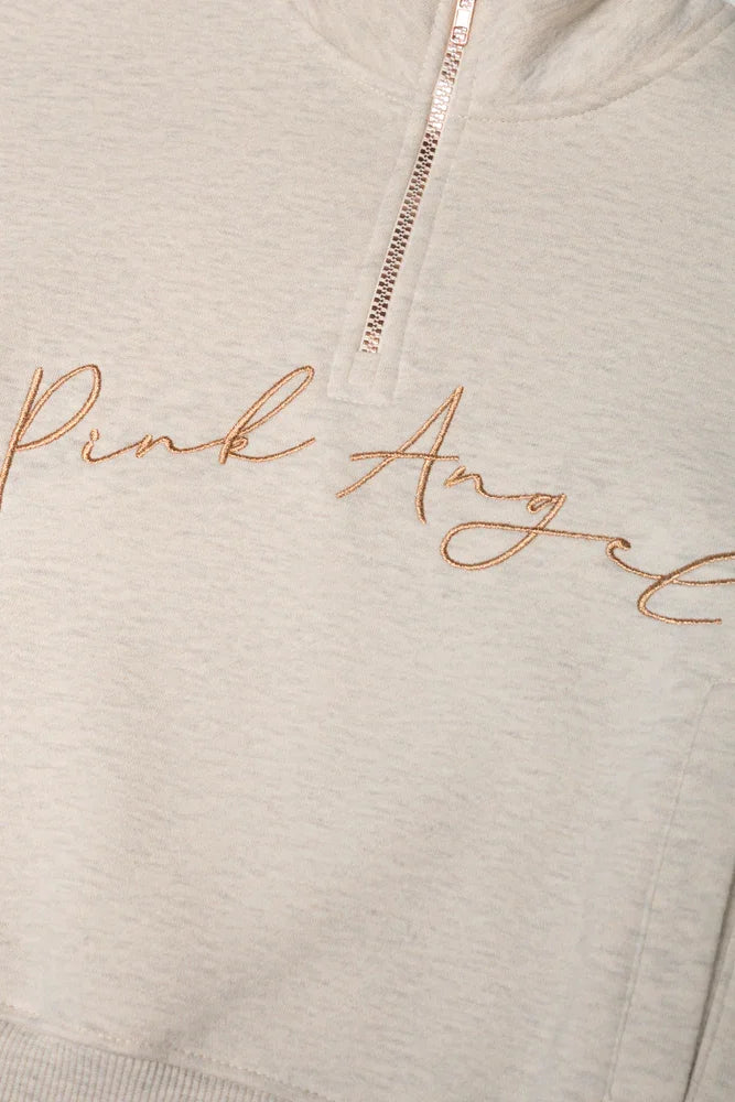 Quarter Zip Tracktop Natural