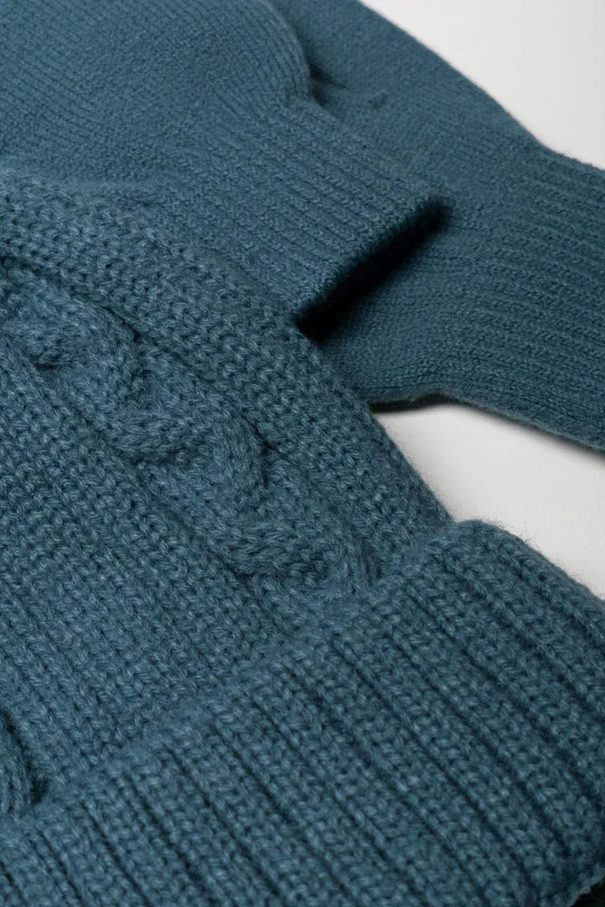 Beanie And Gloves Set Blue