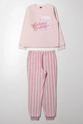 Fleece Popcorn Pyjamas Pink