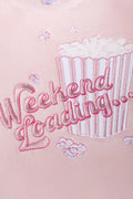 Fleece Popcorn Pyjamas Pink (1)