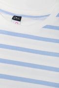 Stripe Short Sleeve T-Shirt Blue And White (1)
