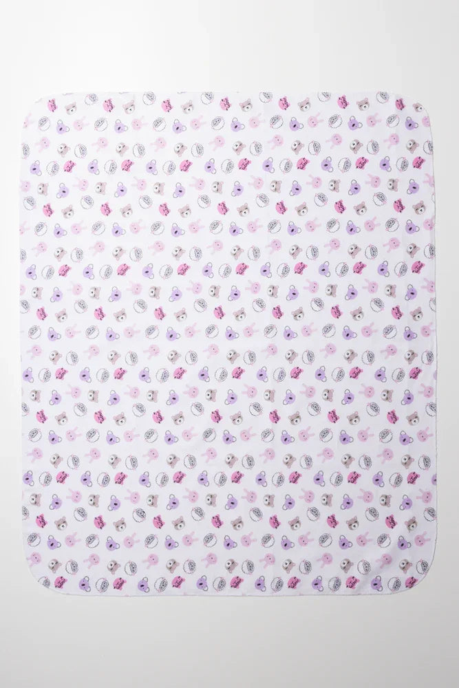 3 Pack Receiver Blankets Pink (2)