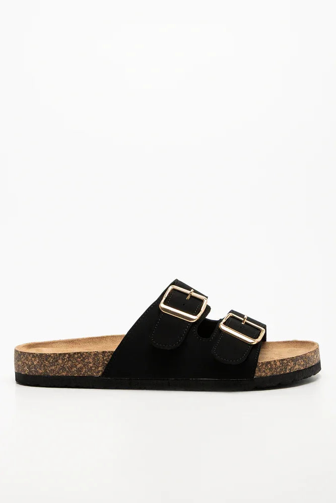 Double Strap Sandal Black