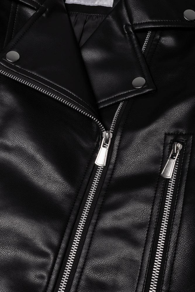 PU Biker Jacket Black