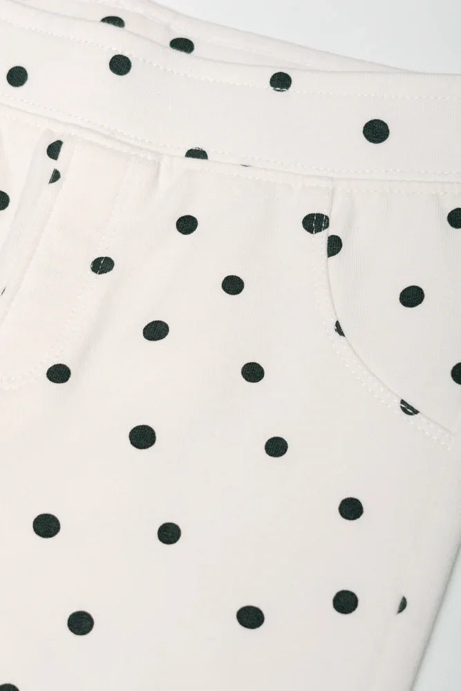 Spot Long Leggings Cream