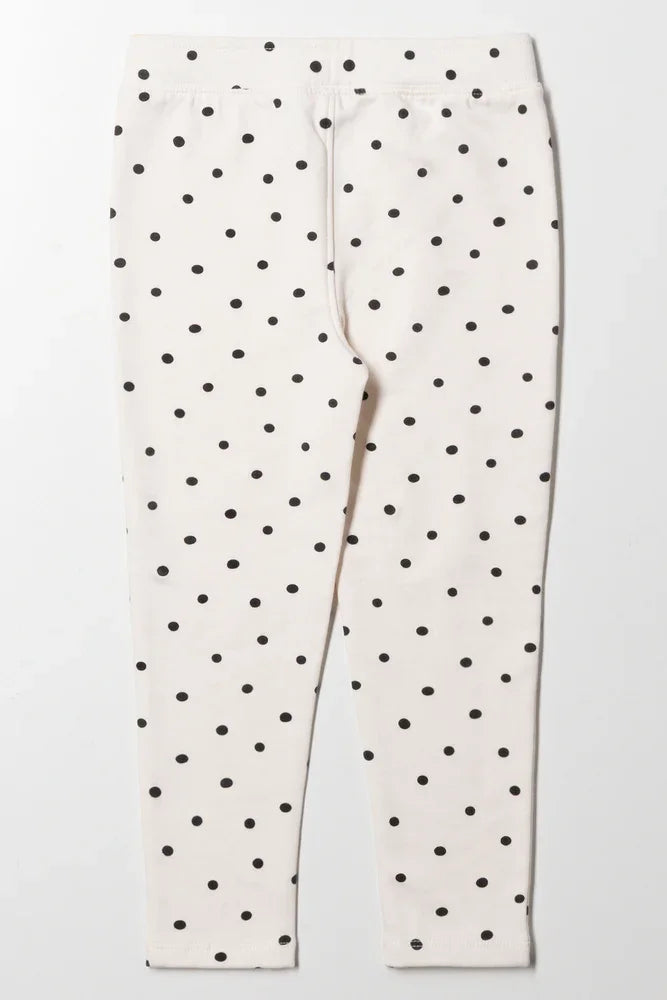 Spot Long Leggings Cream (2)