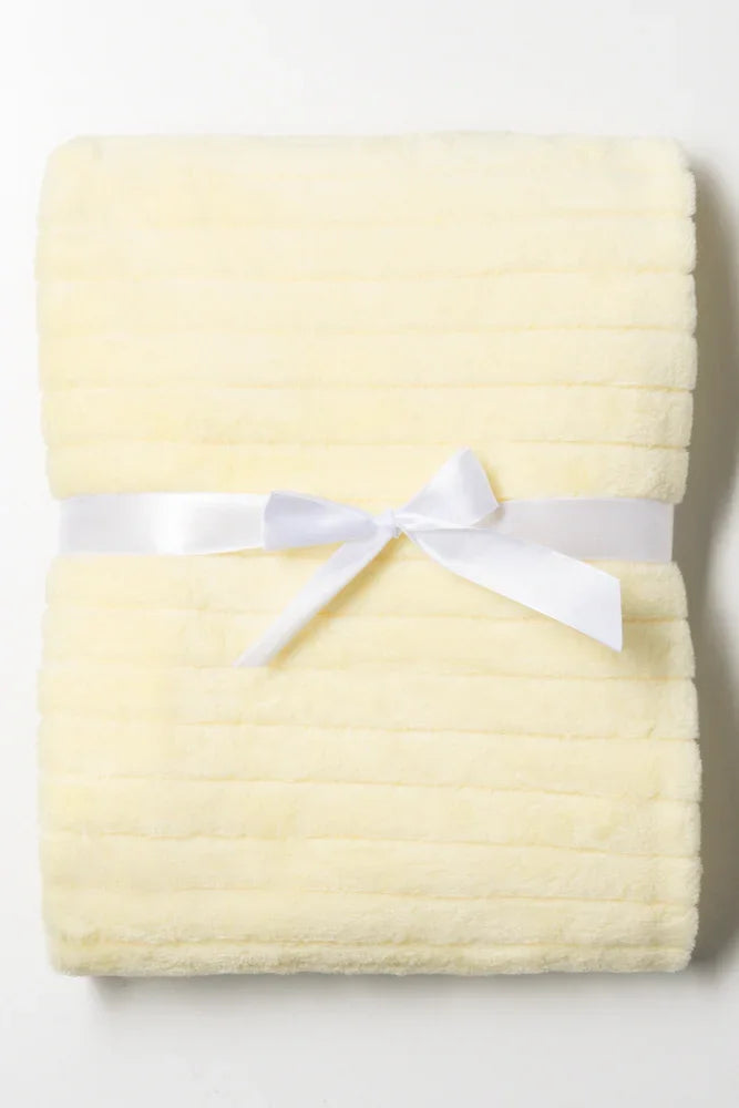 Rib Waffle Blanket Yellow