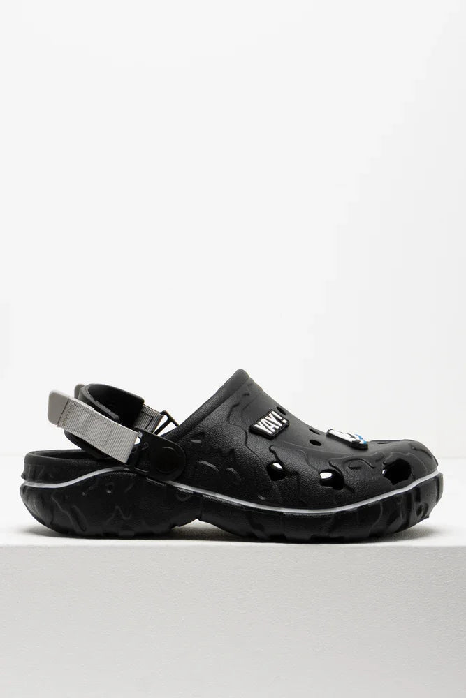 Clogs With Charms Black