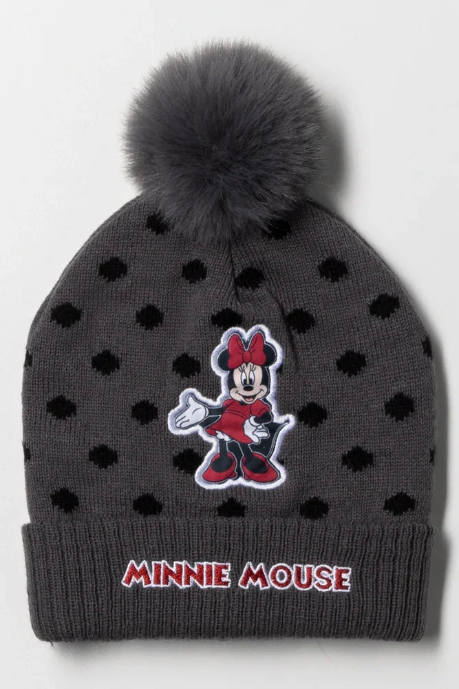 Minnie Mouse Beanie Dark Grey
