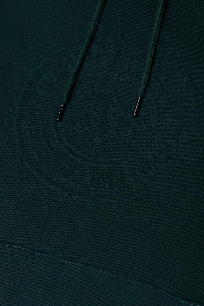 Embossed Hoodie Green