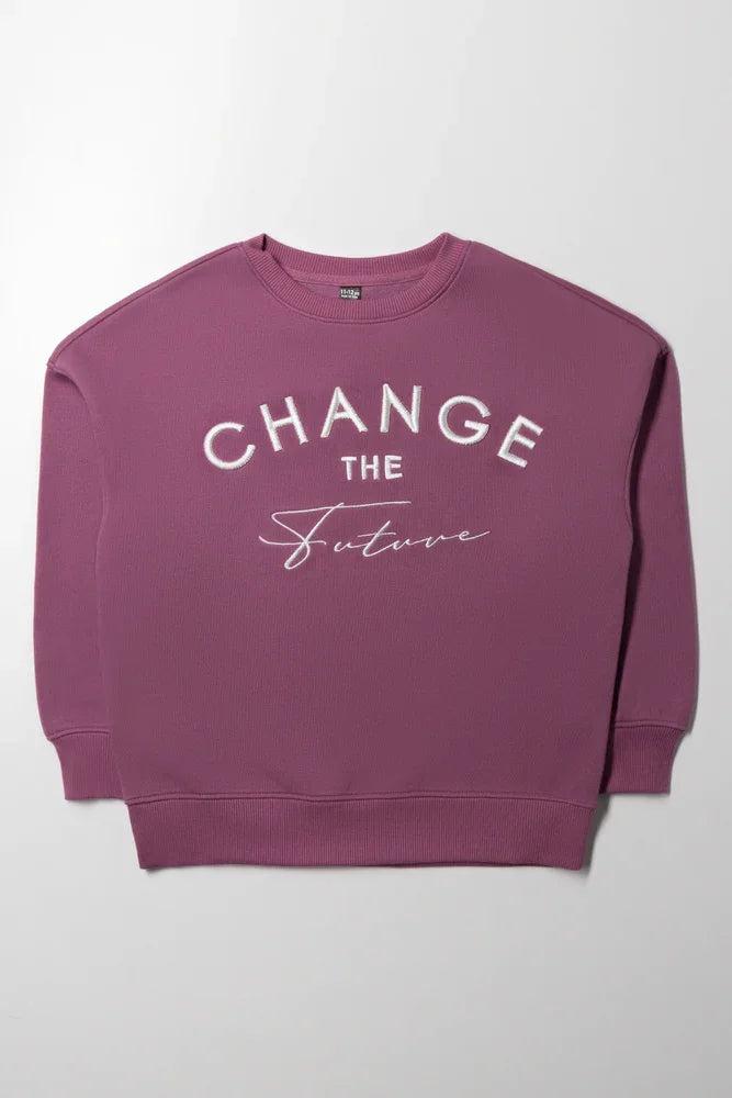 Crew Neck Tracktop Purple