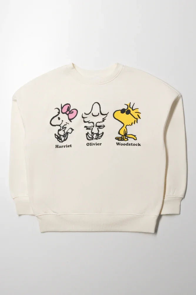 Peanuts Crew Neck Tracktop Cream