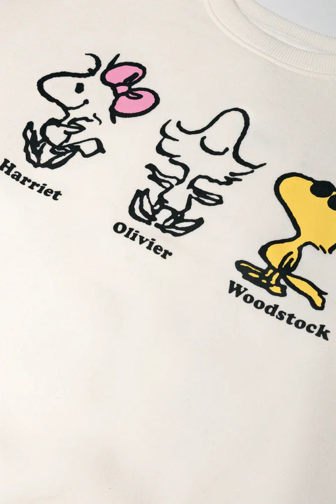 Peanuts Crew Neck Tracktop Cream