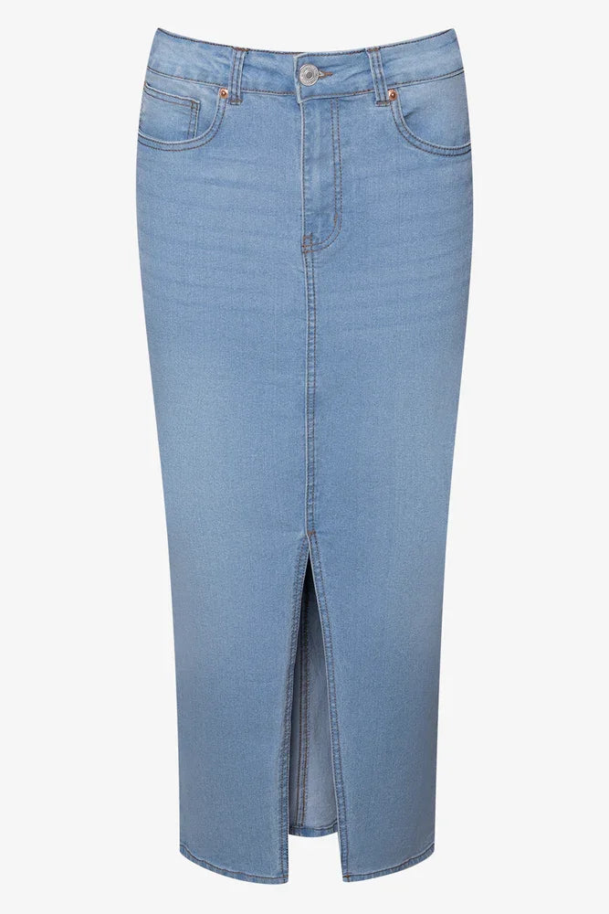 Maxi Denim Skirt Blue