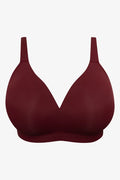 Plus Size 2 Pack Smooth Padded Wirefree Bras Burgundy And Natural (1)