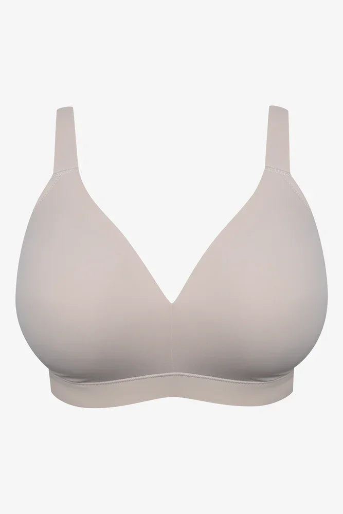 Plus Size 2 Pack Smooth Padded Wirefree Bras Burgundy And Natural (2)