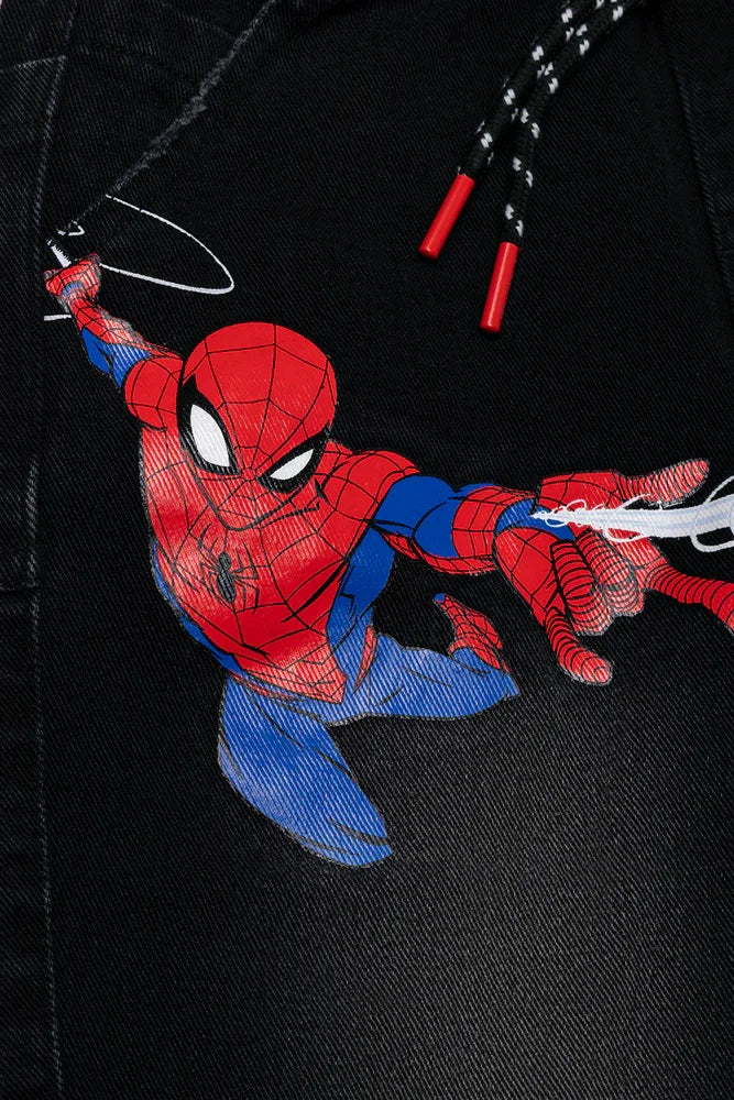 Spider-Man Denim Shorts Black