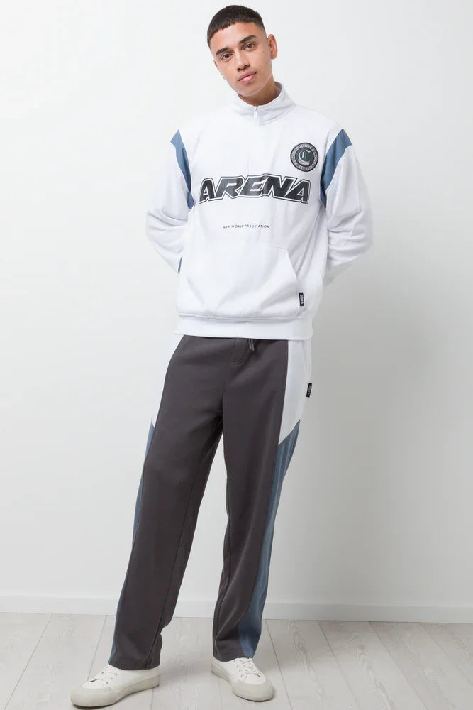 Straight Leg Cargo Jogger Trackpants Dark Grey