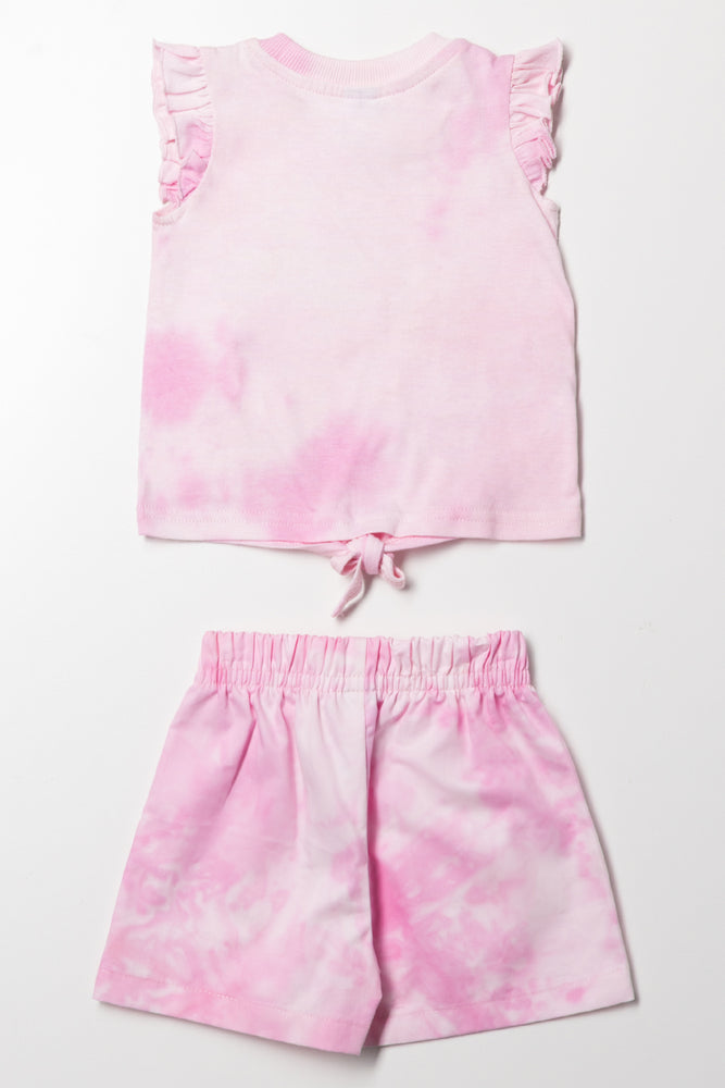 Tie Dye Shorts Set Pink (3)