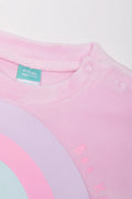 Rainbow Fleece Pyjama Set Pink (2)