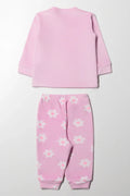 Rainbow Fleece Pyjama Set Pink (4)