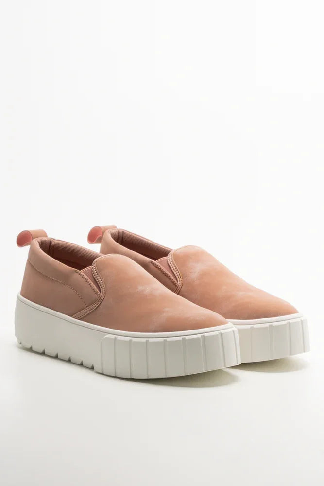 Platform Slip On Sneakers Pink