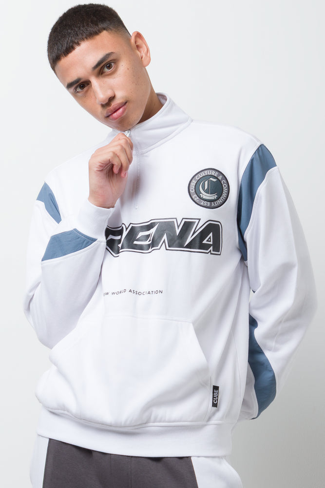 Colourblock Tracktop White