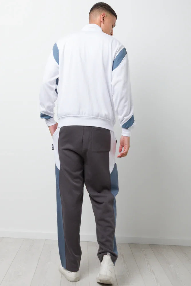 Colourblock Tracktop White