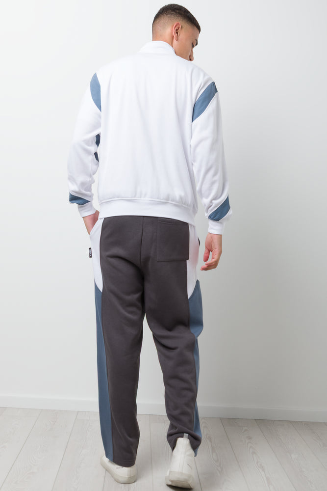Colourblock Tracktop White