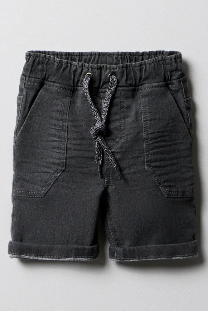 Denim Shorts Charcoal