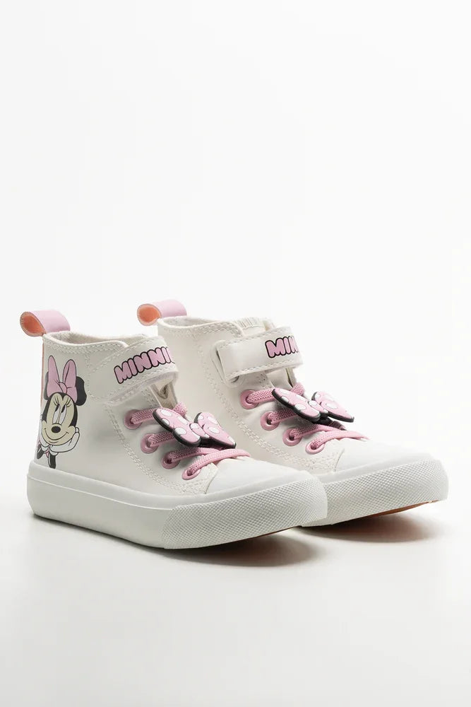 Minnie Mouse High Top Sneakers White
