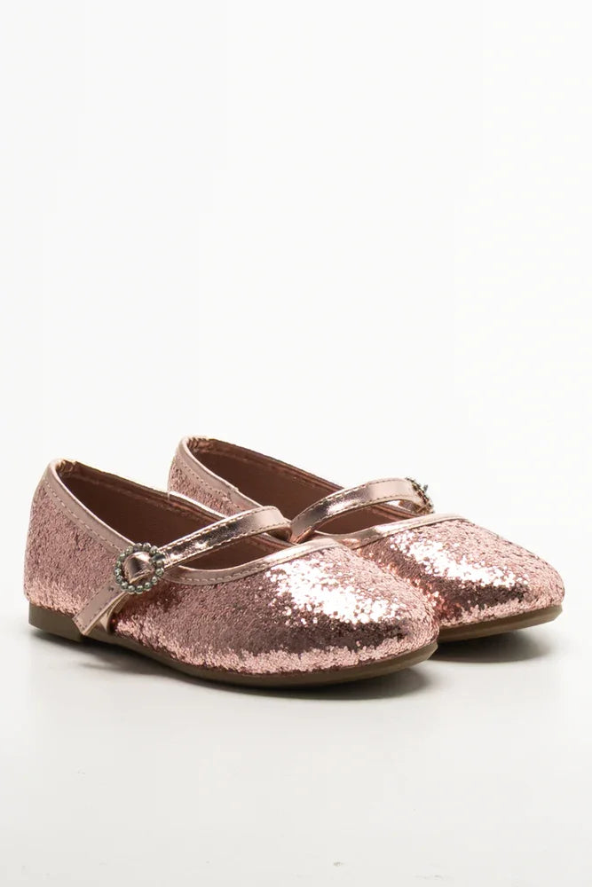 Sparkle Mary-Jane Pumps Pink