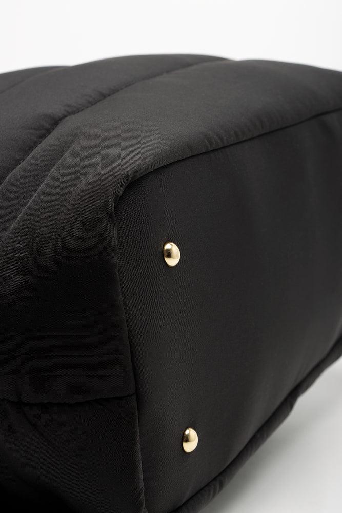 Large Puffer Tote Bag Black (5)