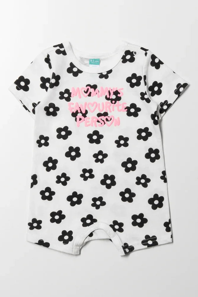 Flower Romper White