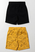 2 Pack Woven Shorts Black And Blue (2)