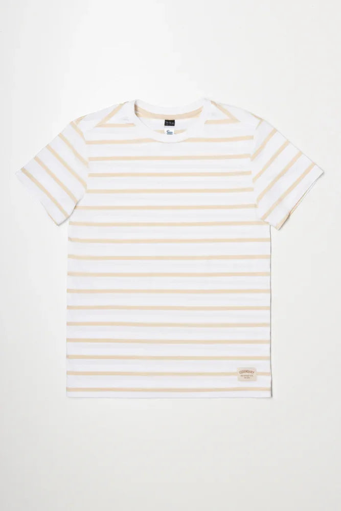 Stripe Short Sleeve T-Shirt Natural