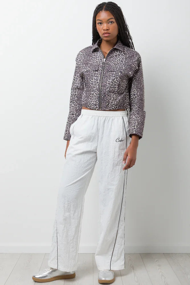 Wide Leg Joggers White