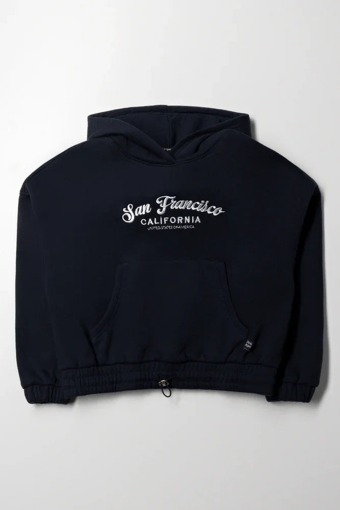 San Francisco Embroidered Hoodie Navy