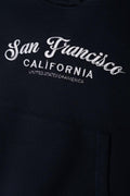 San Francisco Embroidered Hoodie Navy (1)