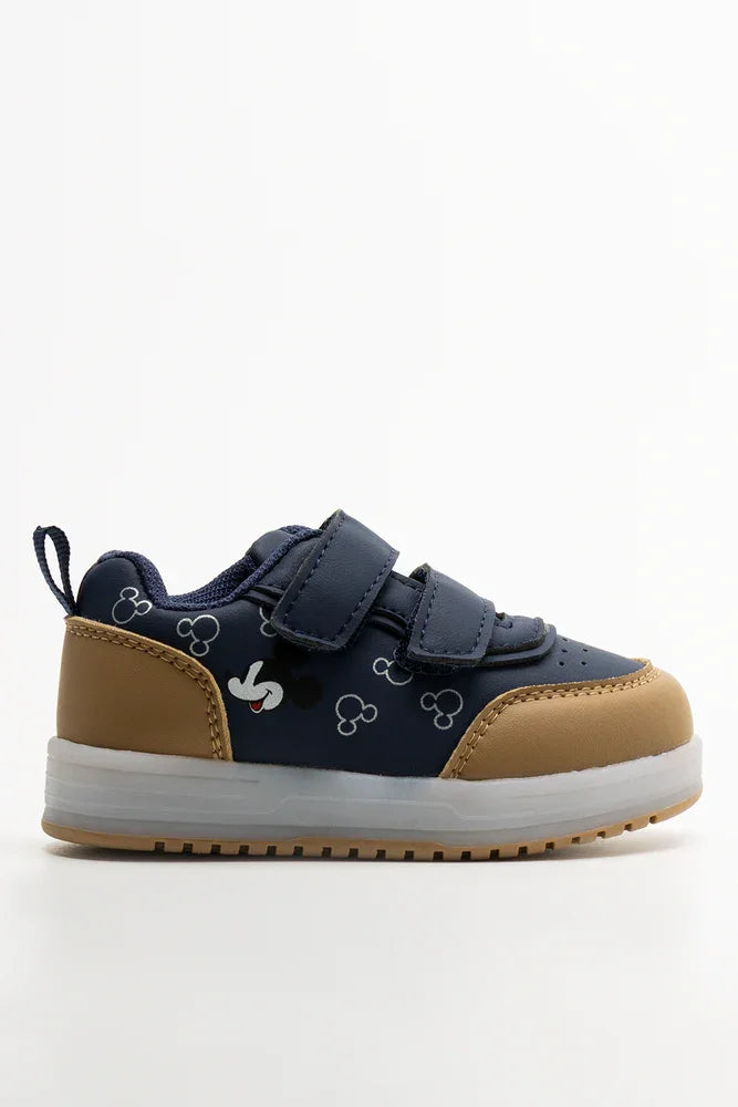 Mickey Mouse Light Up Sneakers Navy