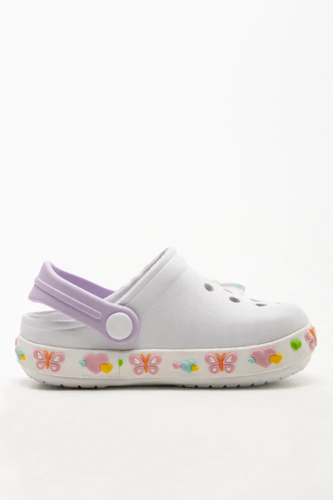 Butterfly Clog White