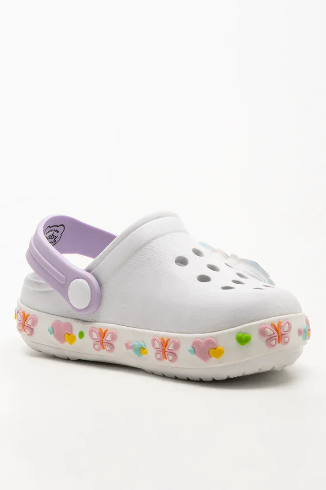 Butterfly Clog White