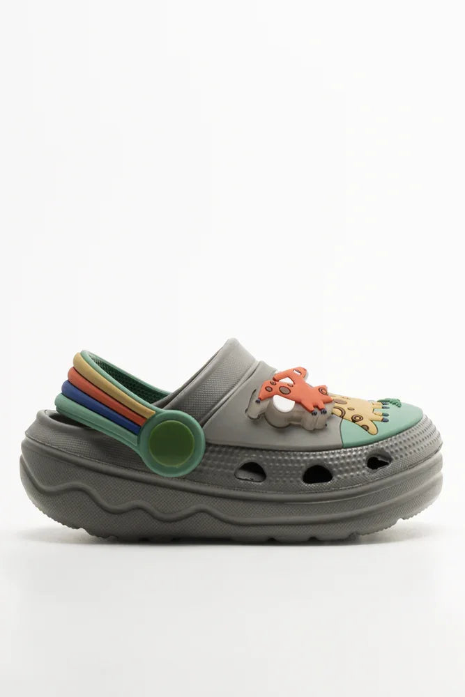 Dino Light Up Clogs Grey