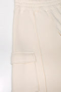 Wide Leg Cargo Trackpants Natural (1)