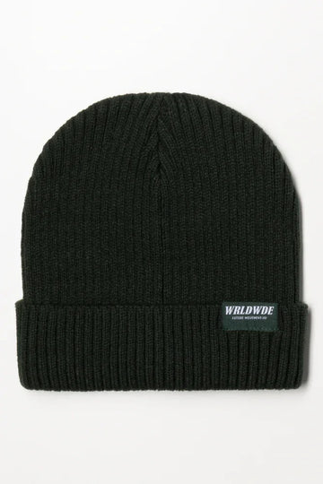 Plain Rib Beanie Dark Green