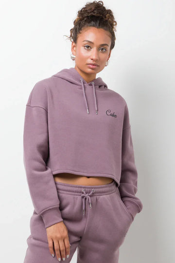Cropped Hoodie Purple