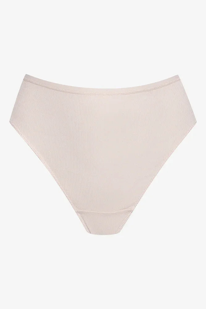 3 Pack Rib Thongs Black And Natural