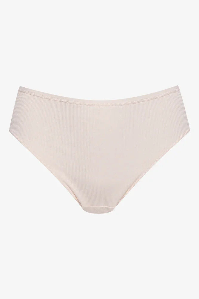 3 Pack Rib Brazilian Panties Natural