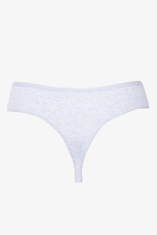 3 Pack Cotton Thongs Black And White (3)